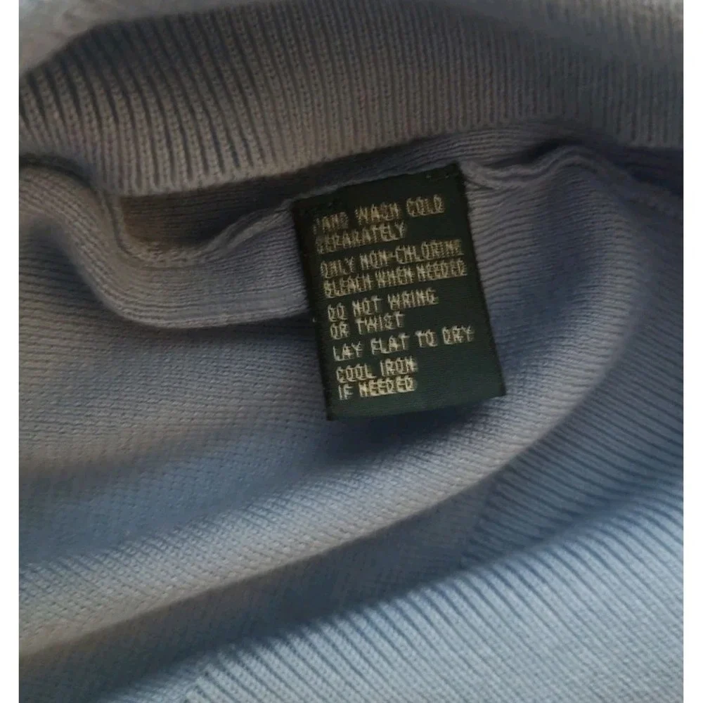 Polo‎ Golf Ralph Lauren Sweater Vest 100% Pima Cotton Sky Blue Pony Men's Large